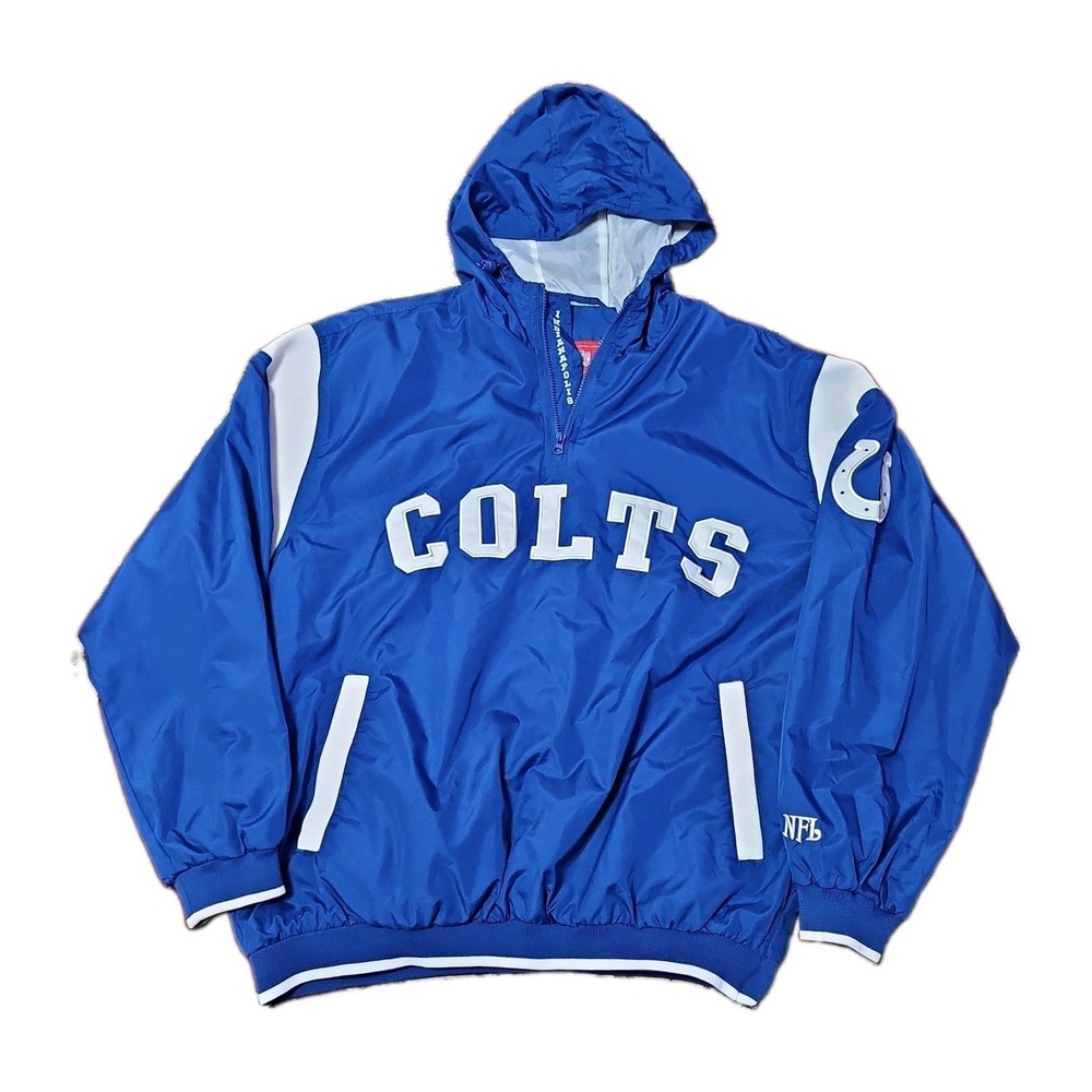 Indianapolis Colts NFL Quarter-Zip Jacket with Hood Men's Size 3X NWT
